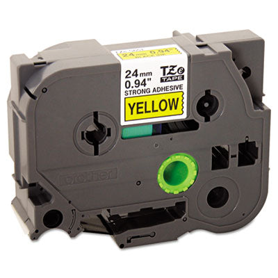 TZe Extra-Strength Adhesive Laminated Labeling Tape, 0.94" x 26.2 ft, Black on Yellow OrdermeInc OrdermeInc