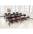 OfficeWorks Mobile Training Table, Rectangular, 72" x 18" x 29", Mahogany/Black OrdermeInc OrdermeInc