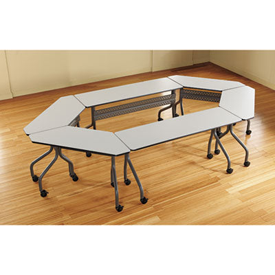 OfficeWorks Mobile Training Table, Rectangular, 72" x 18" x 29", Gray/Charcoal OrdermeInc OrdermeInc