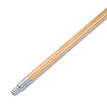 BOARDWALK Metal Tip Threaded Hardwood Broom Handle, 0.94" dia x 60", Natural