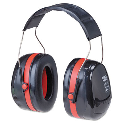 3M™ PELTOR OPTIME 105 High Performance Ear Muffs H10A, 30 dB NRR, Black/Red OrdermeInc OrdermeInc