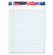 American Pride Writing Pad, Wide/Legal Rule, Red/White/Blue Headband, 50 White 8.5 x 11.75 Sheets, 12/Pack OrdermeInc OrdermeInc