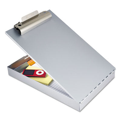 SAUNDERS MFG. CO., INC. Redi-Rite Aluminum Storage Clipboard, 1" Clip Capacity, Holds 8.5 x 11 Sheets, Silver - OrdermeInc