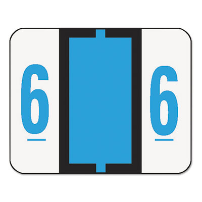 Smead™ Numerical End Tab File Folder Labels, 6, 1 x 1.25, White, 500/Roll OrdermeInc OrdermeInc