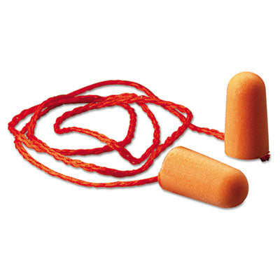 3M™ Foam Single-Use Earplugs, Corded, 29NRR, Orange, 100 Pairs OrdermeInc OrdermeInc