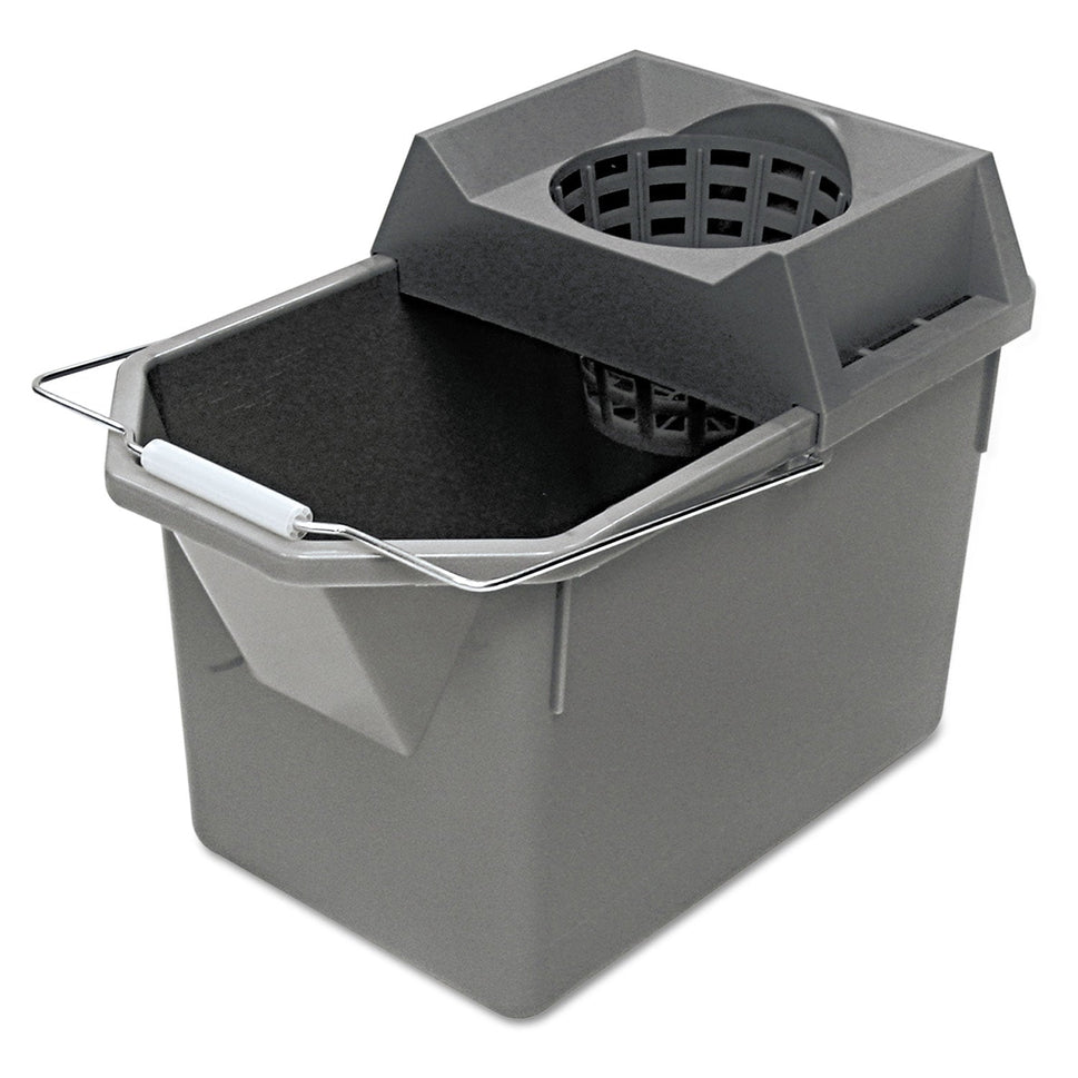 Rubbermaid® Commercial Pail/Strainer Combination, 15 qt, Steel Gray OrdermeInc OrdermeInc