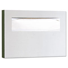 BOBRICK WASHROOM Stainless Steel Toilet Seat Cover Dispenser, ClassicSeries, 15.75 x 2 x 11, Satin Finish - OrdermeInc