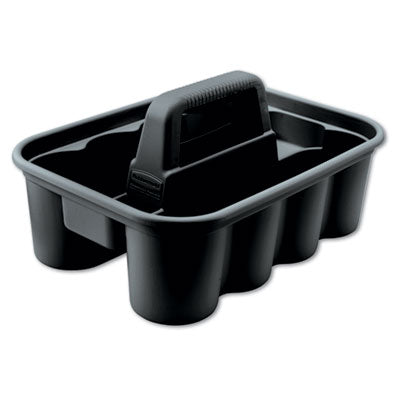 RUBBERMAID COMMERCIAL PROD. Commercial Deluxe Carry Caddy, Eight Compartments, 15 x 7.4, Black - OrdermeInc
