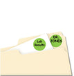 Printable Self-Adhesive Removable Color-Coding Labels, 0.75" dia, Neon Green, 24/Sheet, 42 Sheets/Pack, (5468)