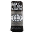 Industrial-Quality Steel Wool Hand Pads, #4 Extra Coarse, Steel Gray, 16 Pads/Sleeve, 12 Sleeves/Carton OrdermeInc OrdermeInc