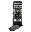 Industrial-Quality Steel Wool Hand Pads, #000 Extra Fine, Steel Gray, 16 Pads/Sleeve, 12 Sleeves/Carton OrdermeInc OrdermeInc