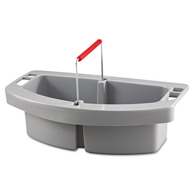 Rubbermaid® Commercial Maid Caddy, Two Compartments, 16 x 9 x 5, Gray OrdermeInc OrdermeInc