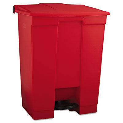 Indoor Utility Step-On Waste Container, 18 gal, Plastic, Red OrdermeInc OrdermeInc