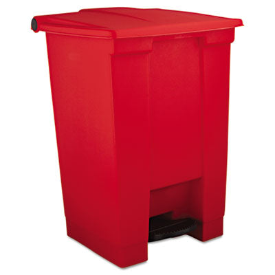 Indoor Utility Step-On Waste Container, 12 gal, Plastic, Red OrdermeInc OrdermeInc