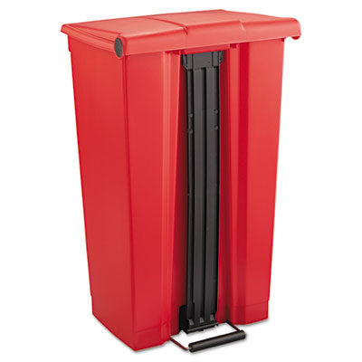 Indoor Utility Step-On Waste Container, 23 gal, Plastic, Red OrdermeInc OrdermeInc