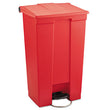 Indoor Utility Step-On Waste Container, 23 gal, Plastic, Red OrdermeInc OrdermeInc