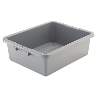 RUBBERMAID COMMERCIAL PROD. Bus/Utility Box, 7.13 gal, 21.5" x 17.13" x 7", Gray - OrdermeInc