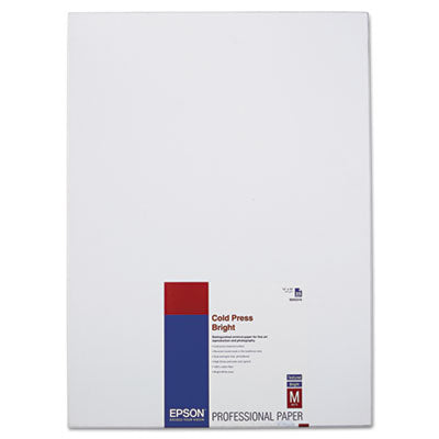 Cold Press Bright Fine Art Paper, 21 mil, 13 x 19, Textured Matte White, 25/Pack OrdermeInc OrdermeInc