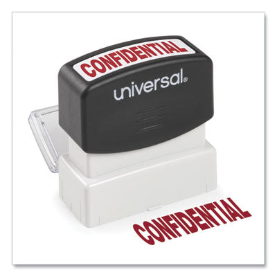 Universal® Message Stamp, CONFIDENTIAL, Pre-Inked One-Color, Red - OrdermeInc
