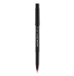 uniball® ONYX Roller Ball Pen, Stick, Fine 0.7 mm, Red Ink, Black/Red Barrel, Dozen - OrdermeInc