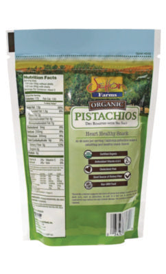 Organic Pistachios, Dry Roasted with Sea Salt, 7 oz Bag, 12/Carton - OrdermeInc