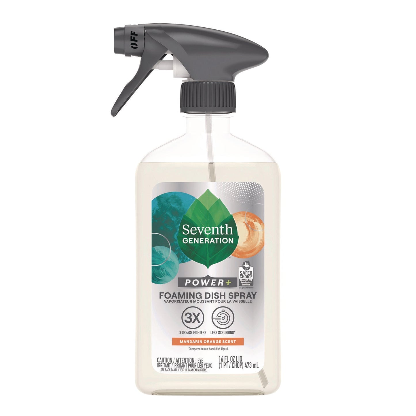 Foaming Dish Spray, Mandarin Orange Scent, 16 oz Bottle - OrderMe