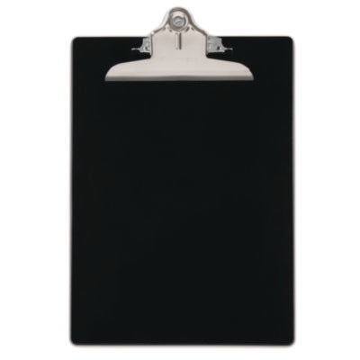 SAUNDERS MFG. CO., INC. Recycled Plastic Clipboard with Ruler Edge, 1" Clip Capacity, Holds 8.5 x 11 Sheets, Black