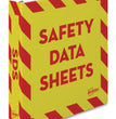 AVERY PRODUCTS CORPORATION Heavy-Duty Preprinted Safety Data Sheet Binder, 3 Rings, 1.5" Capacity, 11 x 8.5, Yellow/Red