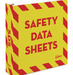 AVERY PRODUCTS CORPORATION Heavy-Duty Preprinted Safety Data Sheet Binder, 3 Rings, 2" Capacity, 11 x 8.5, Yellow/Red