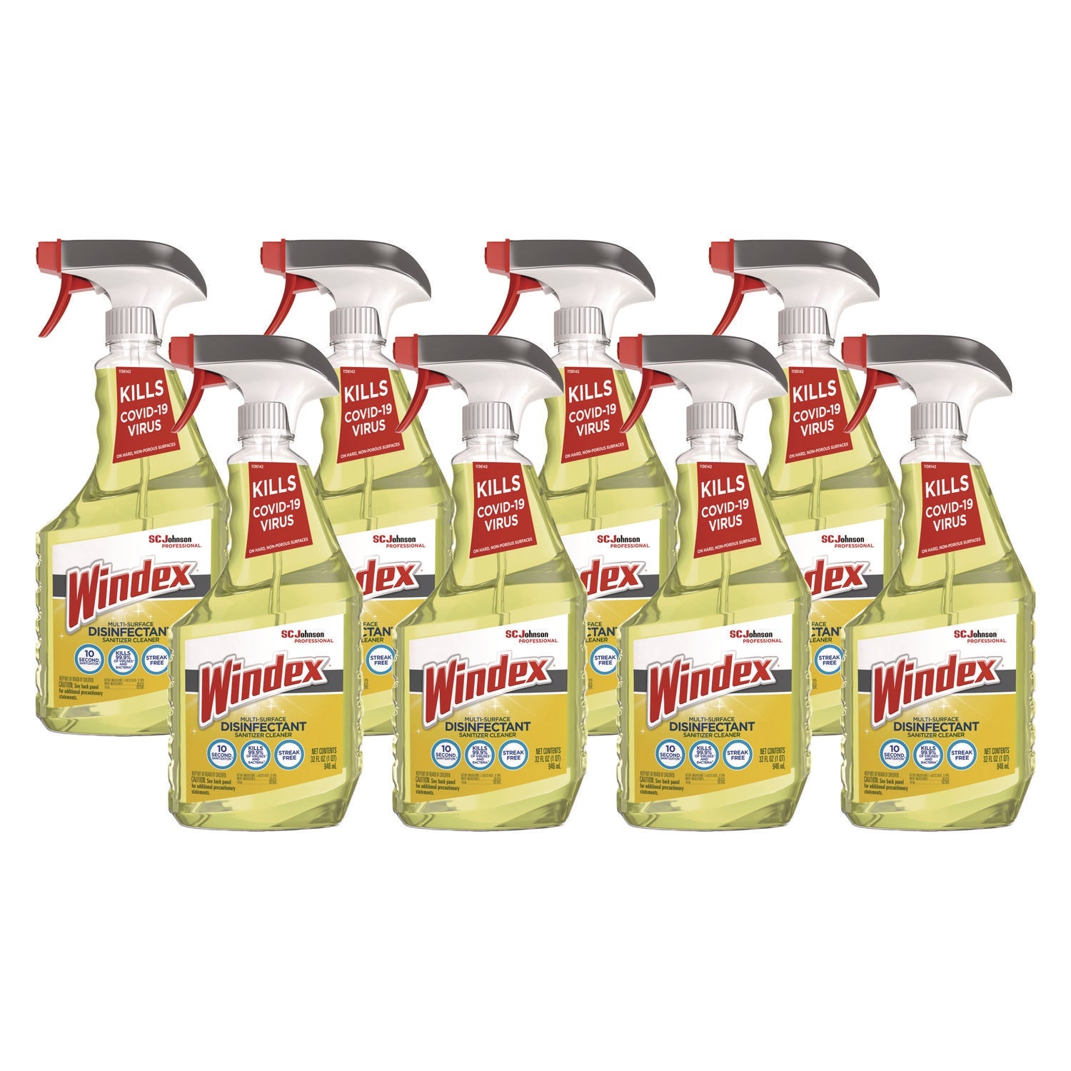 Multi-Surface Disinfectant Cleaner, Fresh Scent, 32 oz Spray Bottle, 8/Carton - OrderMe