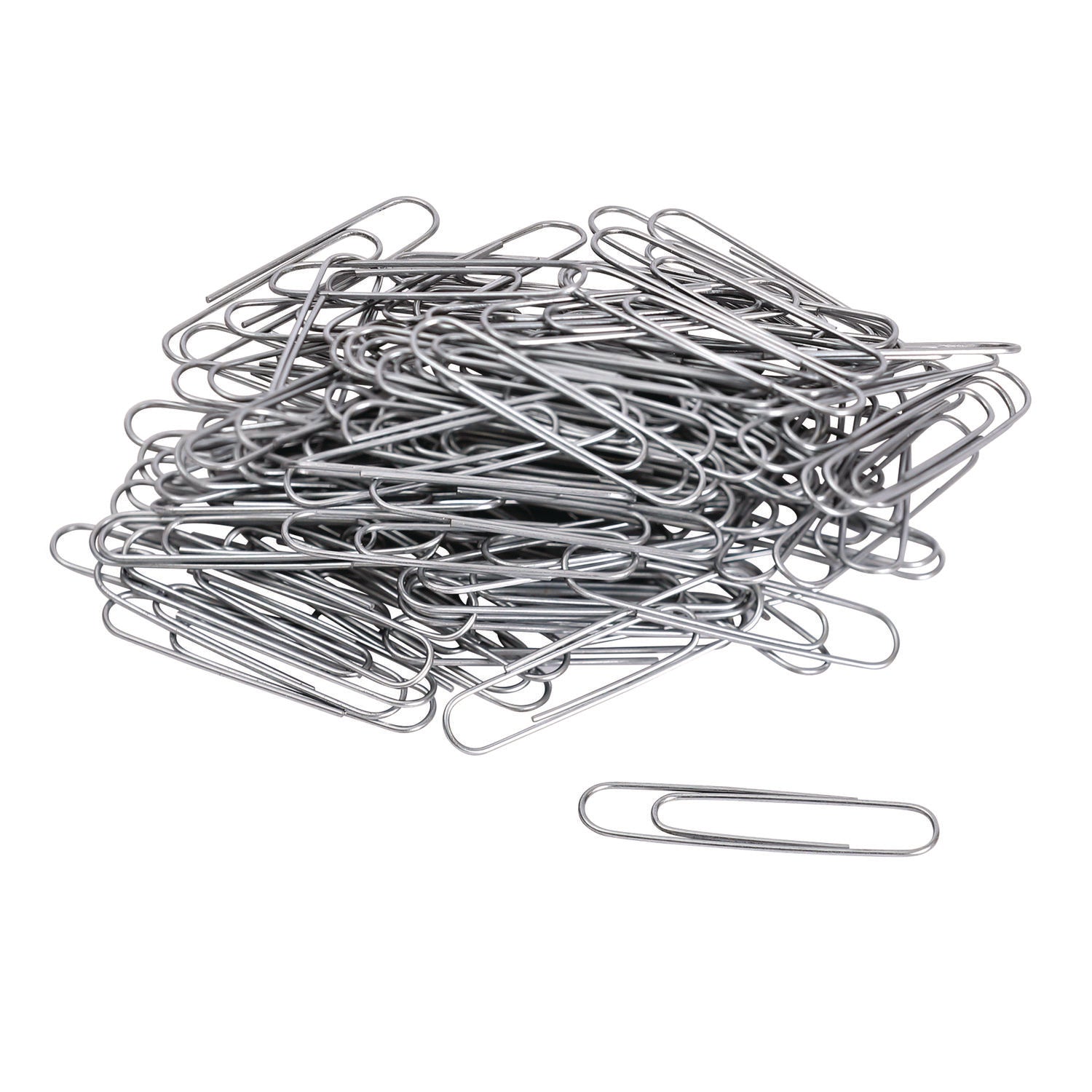 Paper Clips, Jumbo, Smooth, Silver, 100 Clips/Box, 10 Boxes/Pack– OrderMe