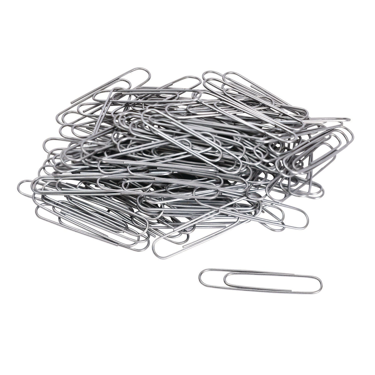 Paper Clips, Jumbo, Smooth, Silver, 100 Clips/Box, 10 Boxes/Pack– OrderMe