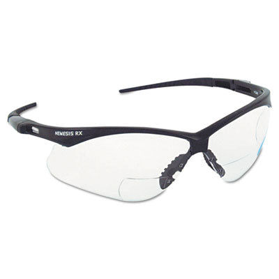 KleenGuard™ V60 Nemesis Rx Reader Safety Glasses, Black Frame, Clear Lens, +1.5 Diopter Strength - OrdermeInc