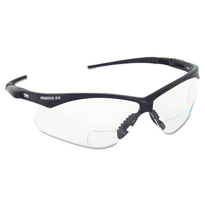 KleenGuard™ V60 Nemesis Rx Reader Safety Glasses, Black Frame, Smoke Lens, +2.0 Diopter Strength - OrdermeInc