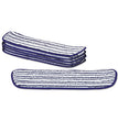Rubbermaid® Commercial Microfiber Finish Pad, 18 x 5.5, Blue/White, 6/Box - OrdermeInc