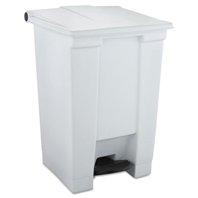 Indoor Utility Step-On Waste Container, 12 gal, Plastic, White OrdermeInc OrdermeInc
