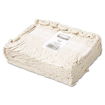 Rubbermaid® Commercial Economy Cut-End Cotton Wet Mop Head, 20oz, 1" Band, White, 12/Carton - OrdermeInc