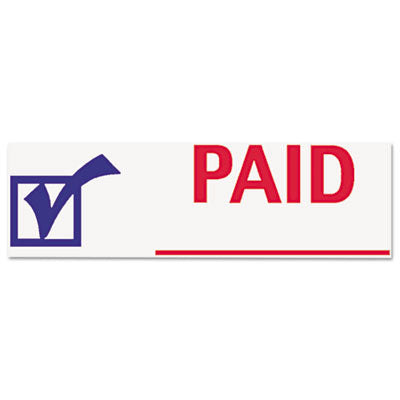 Two-Color Title Stamp, PAID, Blue/Red OrdermeInc OrdermeInc