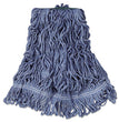 Rubbermaid® Commercial Super Stitch Blend Mop Head, Medium, Cotton/Synthetic, Blue, 6/Carton OrdermeInc OrdermeInc