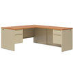 38000 Series Left Pedestal Desk, 66" x 30" x 29.5", Harvest/Putty OrdermeInc OrdermeInc