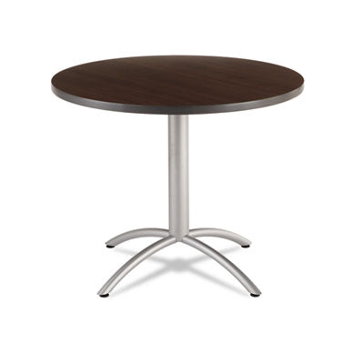 CafeWorks Table, Cafe-Height, Round, 36" x 30", Walnut/Silver OrdermeInc OrdermeInc