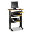 Muv Stand-Up Adjustable-Height Desk, 29.5" x 22" x 35" to 49", Cherry/Black OrdermeInc OrdermeInc