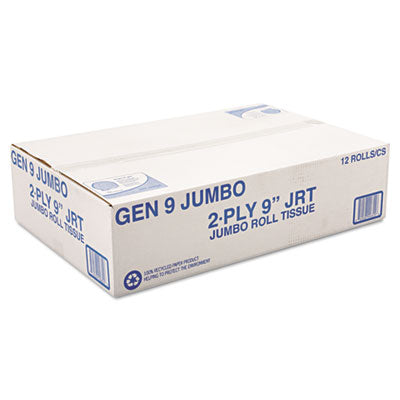 General Supply Jumbo Roll Bath Tissue, Septic Safe, 2-Ply, White, 3.3" x 700 ft, 12/Carton OrdermeInc OrdermeInc
