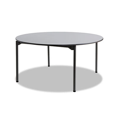 Maxx Legroom Wood Folding Table, Round, 60" x 29.5", Gray/Charcoal OrdermeInc OrdermeInc