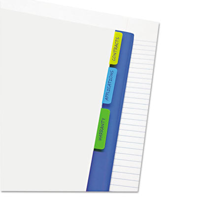 Write-On Index Tabs, 1/5-Cut, Assorted Colors, 2" Wide, 30/Pack OrdermeInc OrdermeInc