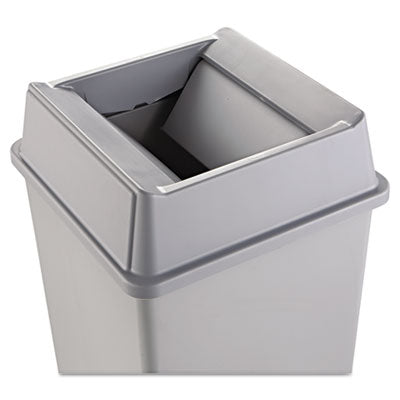 Untouchable Square Swing Top Lid, Plastic, 20.13w x 20.13d x 6.25h, Gray OrdermeInc OrdermeInc