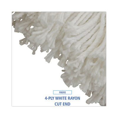 Boardwalk® Cut-End Lie-Flat Wet Mop Head, Rayon, 16oz, White, 12/Carton OrdermeInc OrdermeInc