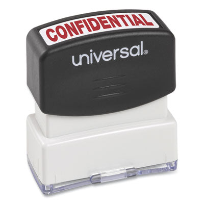 Universal® Message Stamp, CONFIDENTIAL, Pre-Inked One-Color, Red - OrdermeInc