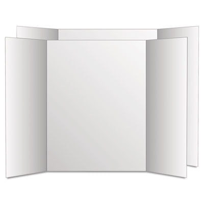 Eco Brites Two Cool Tri-Fold Poster Board, 28 x 40, White/White, 12/Carton OrdermeInc OrdermeInc