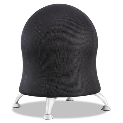 Zenergy Ball Chair, Backless, Supports Up to 250 lb, Black Fabric Seat, Silver Base OrdermeInc OrdermeInc